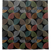 Muster Stilvoll modern - geometrisch Vintag Duschvorhang (Vorderseite)