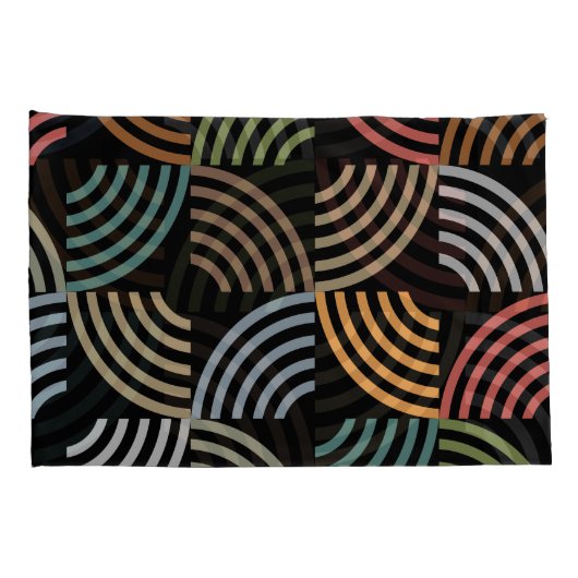 Muster Stilvoll modern - geometrisch Vintag Kissenbezug (Rückseite-Rechts)