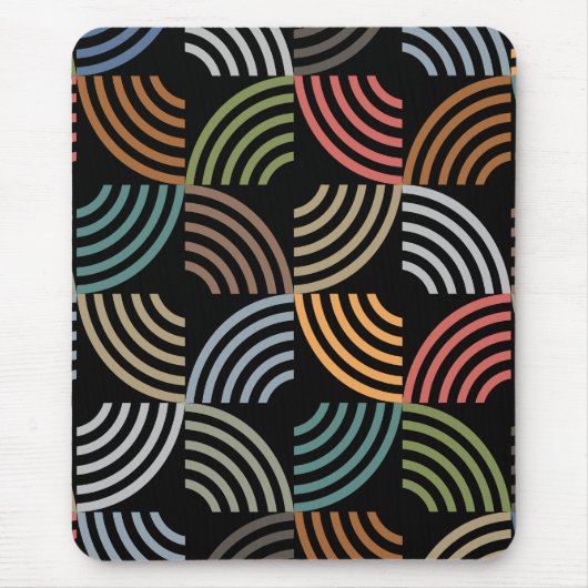 Muster Stilvoll modern - geometrisch Vintag Mousepad (Vorne)