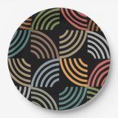 Muster Stilvoll modern - geometrisch Vintag Pappteller (Vorderseite)