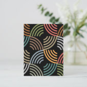 Muster Stilvoll modern - geometrisch Vintag Postkarte (Stehend Vorderseite)