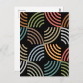 Muster Stilvoll modern - geometrisch Vintag Postkarte (Vorne/Hinten)