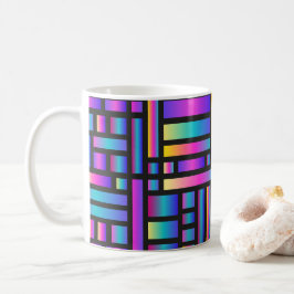 Muster Stilvoll modern - geometrischer Tartan der  Kaffeetasse