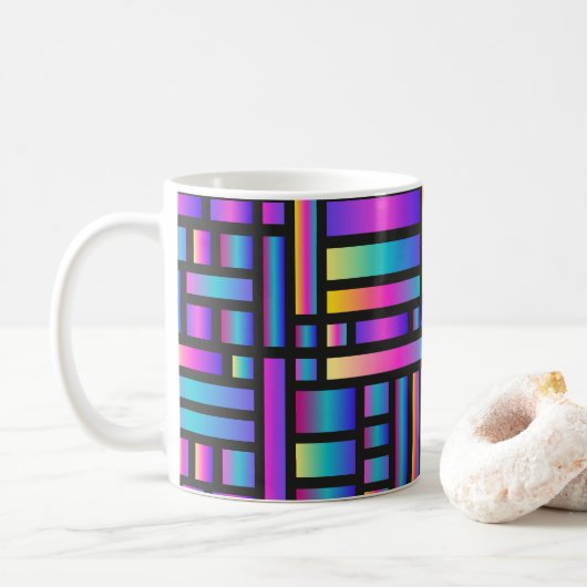 Muster Stilvoll modern - geometrischer Tartan der  Kaffeetasse (Mit Donut)