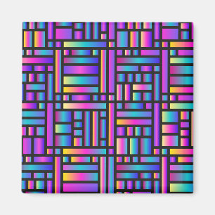 Muster Stilvoll modern - geometrischer Tartan der  Magnet