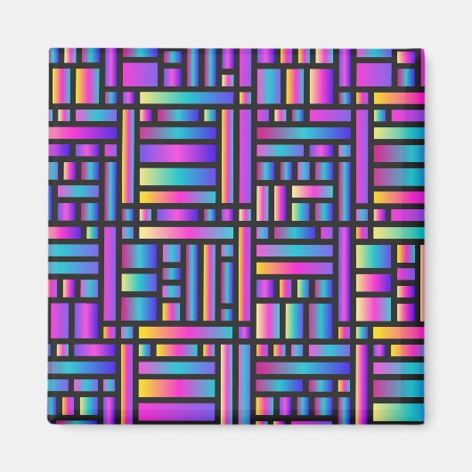 Muster Stilvoll modern - geometrischer Tartan der Magnet (Vorne)