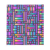 Muster Stilvoll modern - geometrischer Tartan der  Notizblock (Vorderseite)