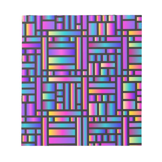 Muster Stilvoll modern - geometrischer Tartan der Notizblock (Vorderseite)