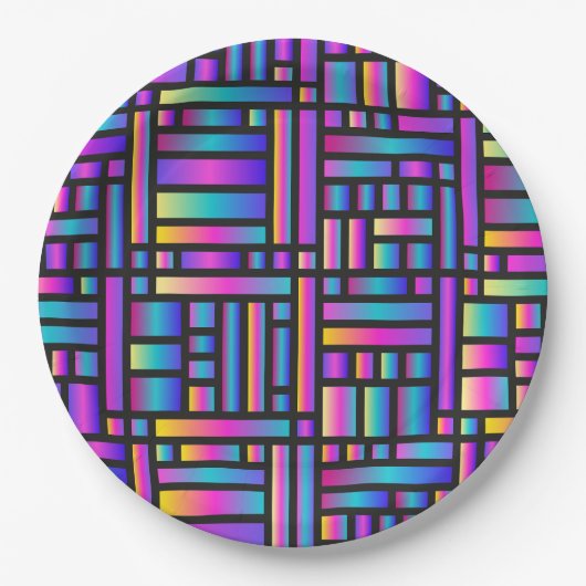 Muster Stilvoll modern - geometrischer Tartan der  Pappteller (Vorderseite)