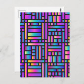Muster Stilvoll modern - geometrischer Tartan der  Postkarte (Vorne/Hinten)