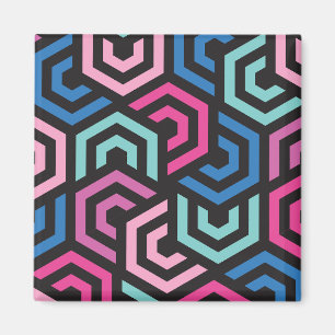 Muster Stilvoll Modern - Mode Geometrisch farbenfr Magnet