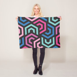 Muster Stilvoll modern - Mode geometrisch farbig Fleecedecke