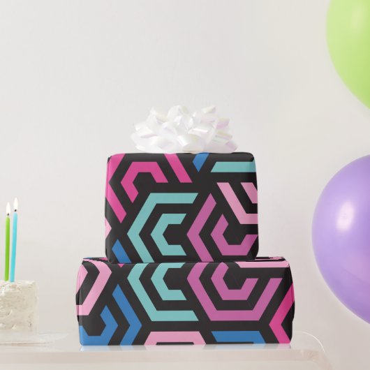 Muster Stilvoll modern - Mode geometrisch farbig Geschenkpapier (Partygeschenke)