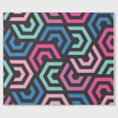 Muster Stilvoll modern - Mode geometrisch farbig Geschenkpapier (Flach)