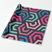 Muster Stilvoll modern - Mode geometrisch farbig Geschenkpapier (Ungerollt)