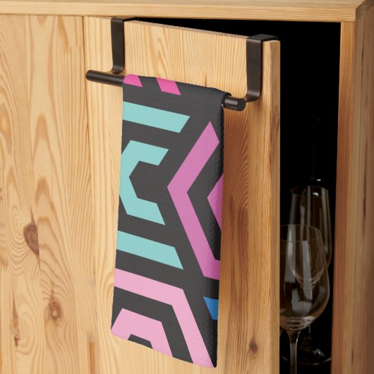 Muster Stilvoll modern - Mode geometrisch farbig Geschirrtuch (Drittel gefaltet)