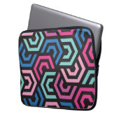 Muster Stilvoll modern - Mode geometrisch farbig Laptopschutzhülle (Vorderseite Links)