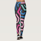 Muster Stilvoll modern - Mode geometrisch farbig Leggings (Rückseite)