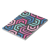 Muster Stilvoll modern - Mode geometrisch farbig Notizblock (Rotiert)