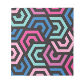 Muster Stilvoll modern - Mode geometrisch farbig Notizblock (Vorderseite)