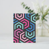 Muster Stilvoll modern - Mode geometrisch farbig Postkarte (Stehend Vorderseite)