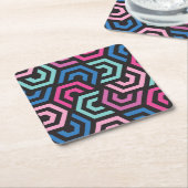 Muster Stilvoll modern - Mode geometrisch farbig Rechteckiger Pappuntersetzer (angewinkelt)