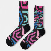 Muster Stilvoll modern - Mode geometrisch farbig Socken (Linkes Detail)