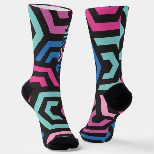 Muster Stilvoll modern - Mode geometrisch farbig Socken (Gewinkelt)