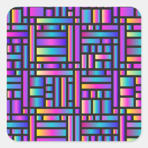 Muster Stilvoll Modern- Mode Geometrischer Tartan Quadratischer Aufkleber