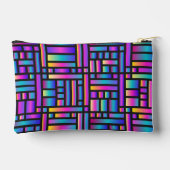 Muster Stilvoll Modern- Mode Geometrischer Tartan Zubehörtasche (Rückseite)