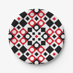 Muster Stilvoll moderne geometrische Vintage Pappteller