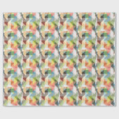 Muster Stilvolle Mode Geometric Vintag Geschenkpapier (Flach)