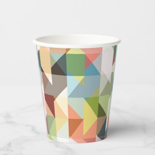 Muster Stilvolle Mode Geometric Vintag Pappbecher (Vorderseite)