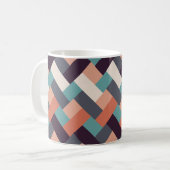 Muster Stilvolle Mode- Geometrisch Moderne Vintag Kaffeetasse (Vorderseite Links)
