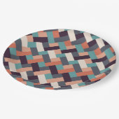 Muster Stilvolle Mode- Geometrisch Moderne Vintag Pappteller (Schrägansicht)