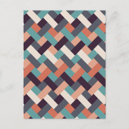 Muster Stilvolle Mode- Geometrisch Moderne Vintag Postkarte