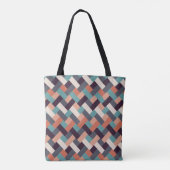 Muster Stilvolle Mode- Geometrisch Moderne Vintag Tasche (Rückseite)