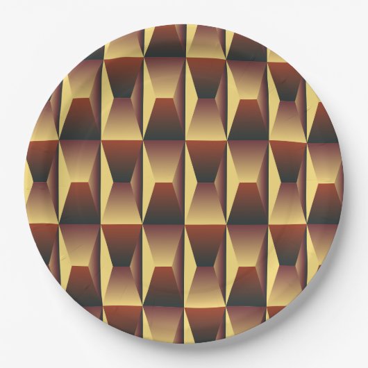 Muster Stilvolle Mode- Geometrische Moderne Elegan Pappteller (Vorderseite)