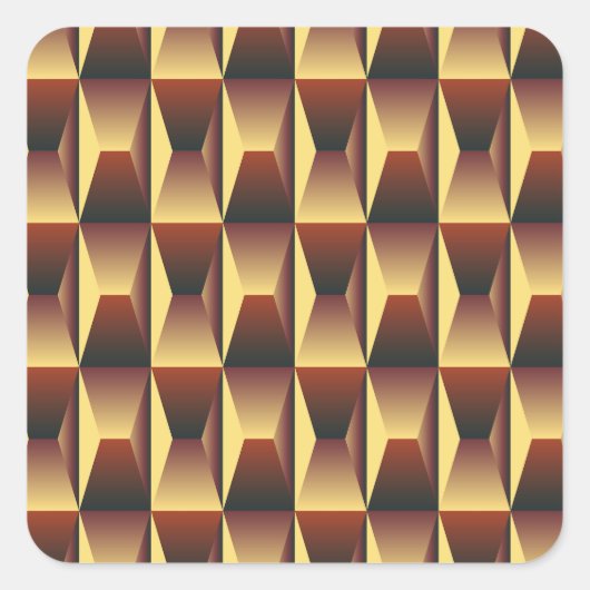 Muster Stilvolle Mode- Geometrische Moderne Elegan Quadratischer Aufkleber (Vorderseite)