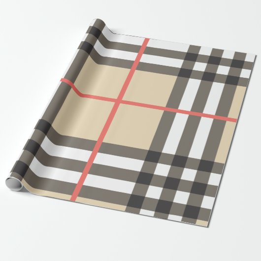 Muster Stilvolle Schottische Geometrische Mode Geschenkpapier (Ungerollt)