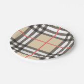 Muster Stilvolle Schottische Geometrische Mode Pappteller (Schrägansicht)