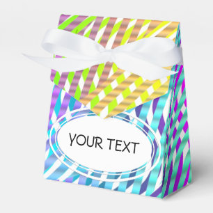 Muster - Streifen - gefärbt + Ihr Text u. backgr. Geschenkschachtel