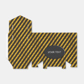 Muster - Streifen gold - schwarze Taste + Text Geschenkschachtel (Ungefaltet)