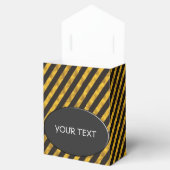 Muster - Streifen gold - schwarze Taste + Text Geschenkschachtel (Geöffnet)