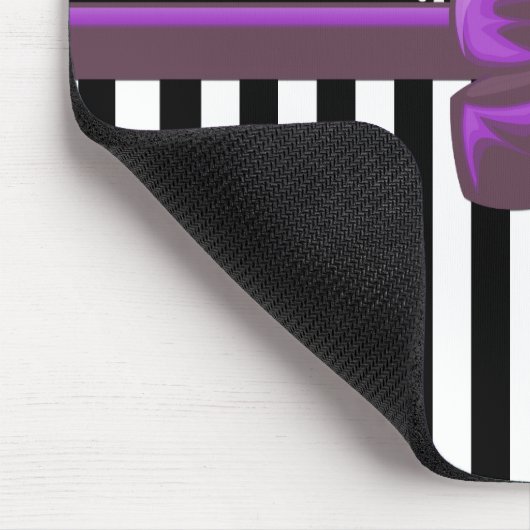 Muster, Streifen, Linien, Schwarz und Weiß Mousepad (Ecke)