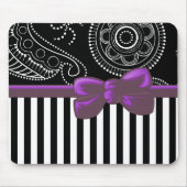 Muster, Streifen, Linien, Schwarz und Weiß Mousepad (Vorne)