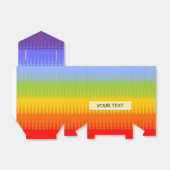Muster - Streifen Punkte - Regenbogen + Text Geschenkschachtel (Ungefaltet)