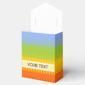 Muster - Streifen Punkte - Regenbogen + Text Geschenkschachtel (Geöffnet)