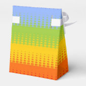 Muster - Streifen Punkte - Regenbogen + Text Geschenkschachtel (Rückseite)