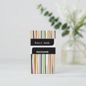 Muster Stripes Führungskraft-berufliches modernes Visitenkarte (Stehend Vorderseite)